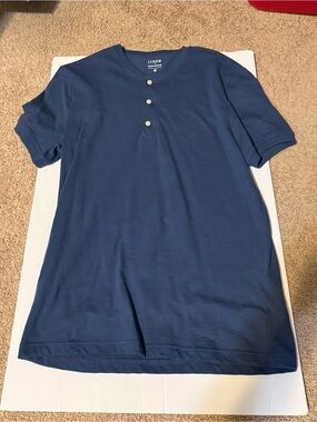 J. Crew Men’s Navy Short-Sleeve Henley Shirt